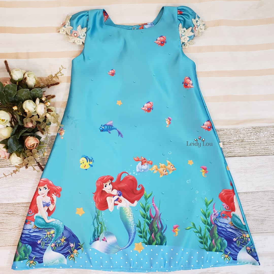 vestido infantil de sereia