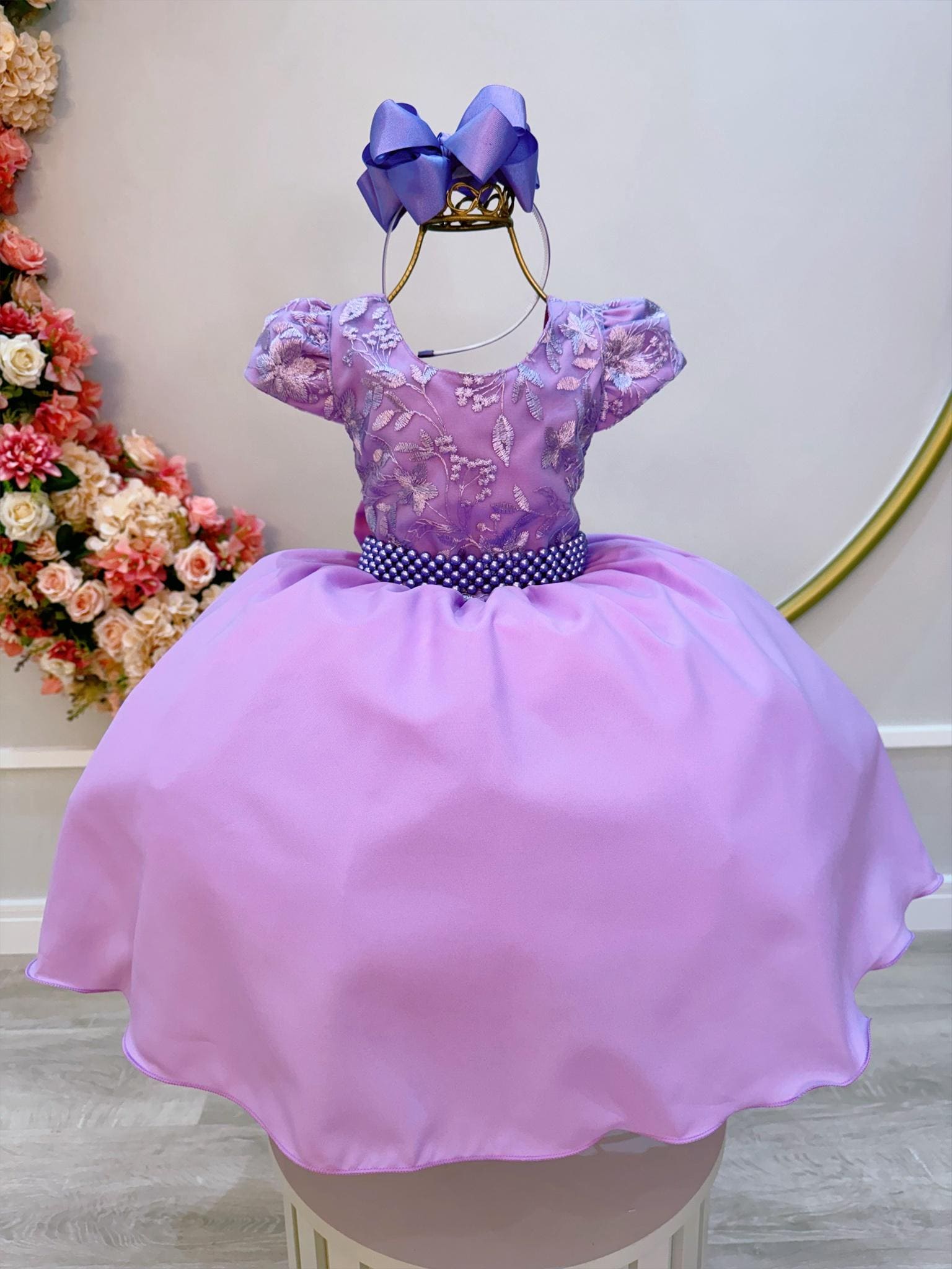 VESTIDO INFANTIL LILAS LAVANDA