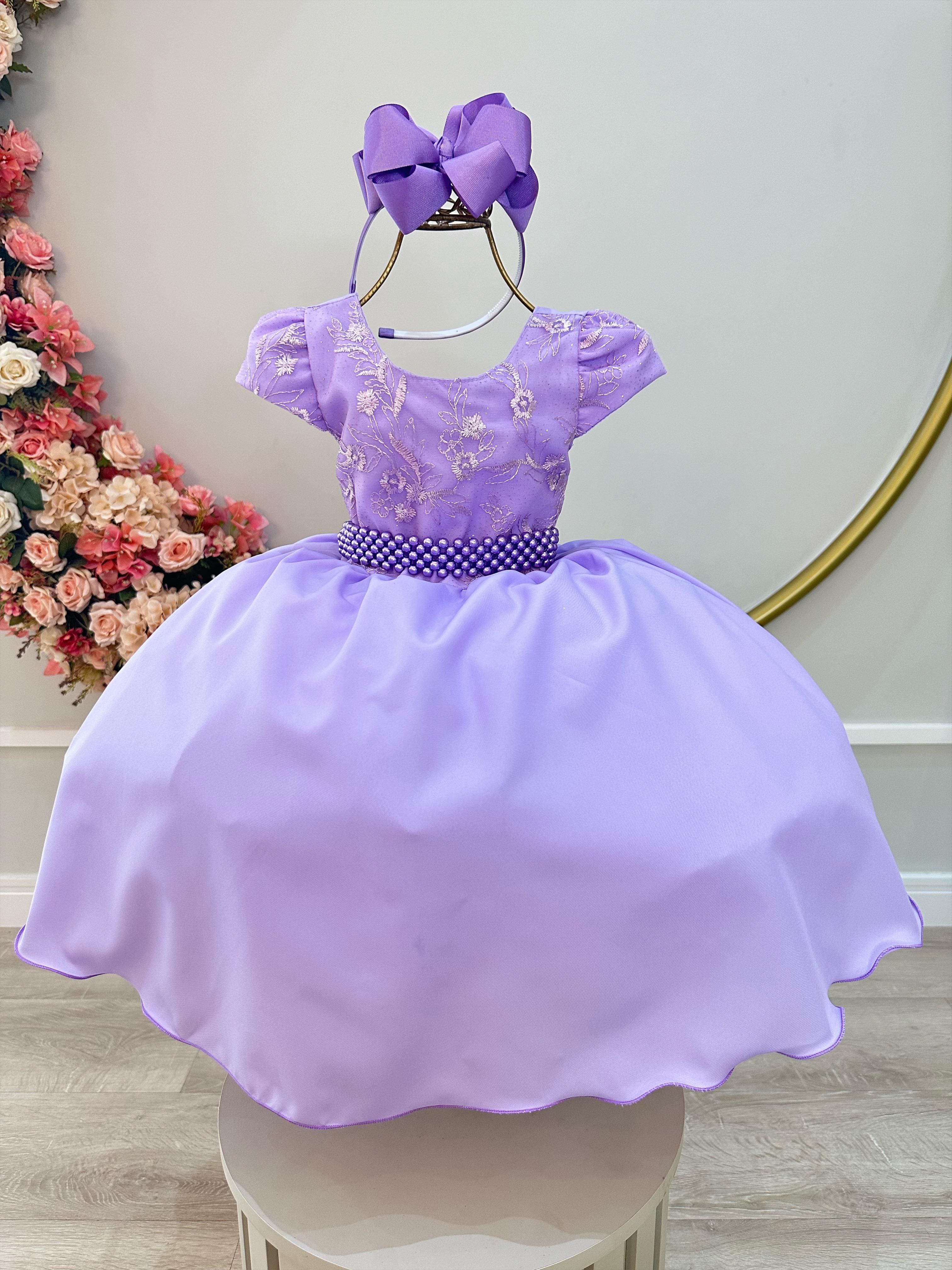 VESTIDO INFANTIL LILAS LAVANDA