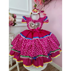 Vestido Infantil Caipira Pink