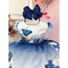 Vestido Borboleta Azul