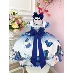 Vestido Borboleta Azul