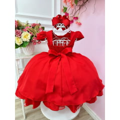 Vestido Festa Infantil Vermelho