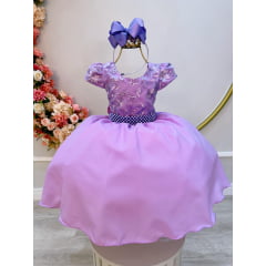 VESTIDO INFANTIL LILAS LAVANDA