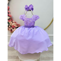 VESTIDO INFANTIL LILAS LAVANDA