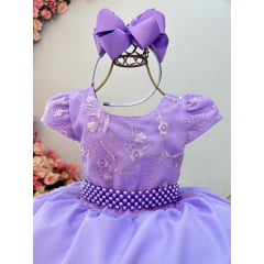 VESTIDO INFANTIL LILAS LAVANDA