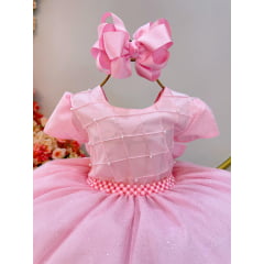 Vestido Infantil para Formatura Ysa Kids Rosa