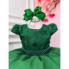 Vestido Infantil Verde Princesa