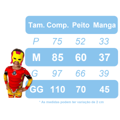 Fantasia Infantil Homem de Ferro Acompanha a Máscara de E.V.A.