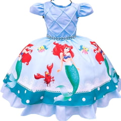 Vestido Festa Infantil Ariel