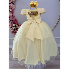 Vestido Infantil Longo Amarelo