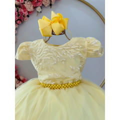 Vestido Infantil Longo Amarelo