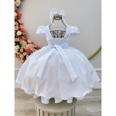 Vestido Branco Infantil Batismo Dama Formatura