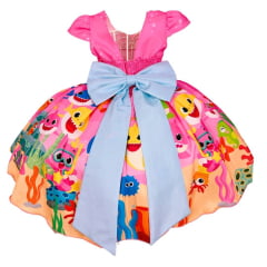 Vestido de Festa Infantil Baby Tubarao