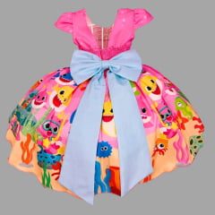 Vestido de Festa Infantil Baby Tubarao