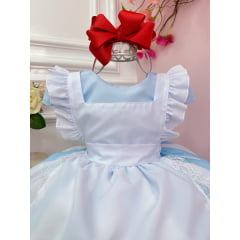 Vestido de Festa Infantil Compatível com Alice