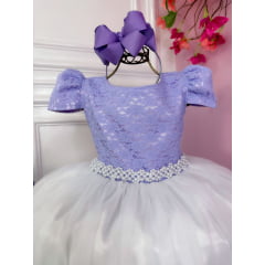 Vestido de Festa Infantil Lilas Longo