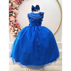 Vestido de Festa Infantil Longo Azul Royal