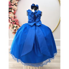 Vestido de Festa Infantil Longo Azul Royal