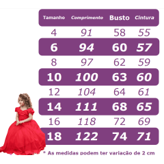 Vestido de Festa Infantil Longo OFF Marfim Renda Luxo