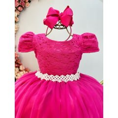 Vestido de Festa Infantil Pink Longo