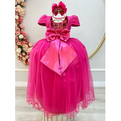 Vestido de Festa Infantil Pink Longo