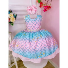 Vestido de Festa Infantil Sereia