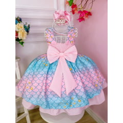 Vestido de Festa Infantil Sereia