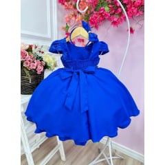Vestido Festa Infantil Azul Royal