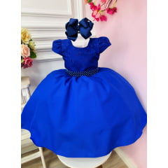 Vestido Infantil Arrumadinho Azul Royal