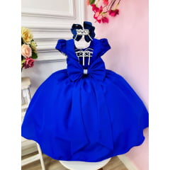 Vestido Infantil Arrumadinho Azul Royal