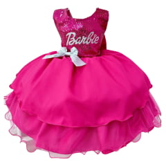 Vestido Infantil Barbie Luxo