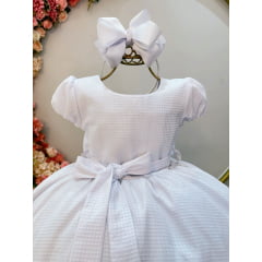 Vestido Infantil Branco Longo Formatura Dama