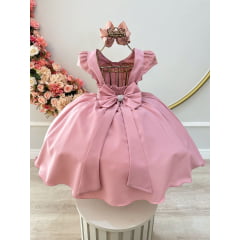 Vestido Infantil Candy Color Jardim Nude