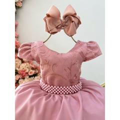 Vestido Infantil Candy Color Jardim Nude