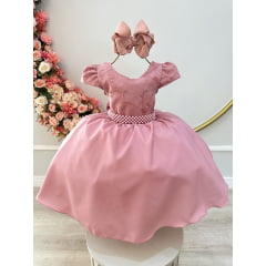 Vestido Infantil Candy Color Jardim Nude