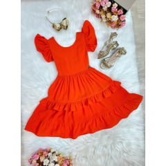 Vestido Infantil Casual Chic Vermelho