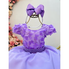 Vestido Infantil de Festa Lilas