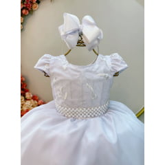 Vestido infantil de Festa Longo Branco