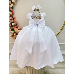 Vestido infantil de Festa Longo Branco