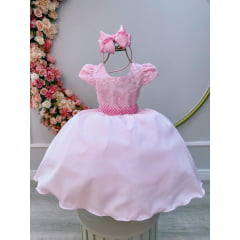 Vestido Infantil de Princesa Rosa