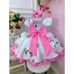Vestido Infantil Floral Pink Lindo