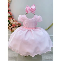 Vestido Infantil Floral Rosa Lindo