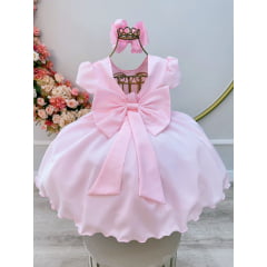 Vestido Infantil Floral Rosa Lindo