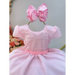 Vestido Infantil Floral Rosa Lindo