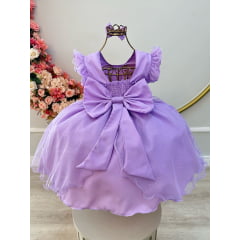 Vestido Infantil Lilas Luxo