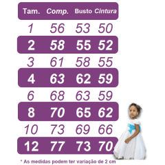 Vestido Infantil Lilas Luxo