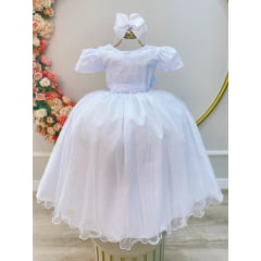 Vestido Infantil Longo Branco Luxo