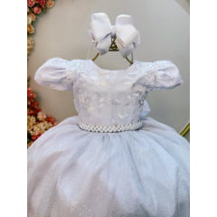 Vestido Infantil Longo Branco Luxo PROMOÇÂO