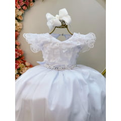 Vestido Infantil Longo Branco Promoção